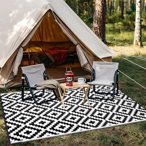 Outdoor Rug 6x9 ft Waterproof Reversible Mat