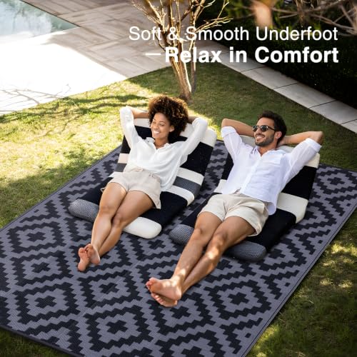 Outdoor Rug 6x9 ft Waterproof Reversible Mat