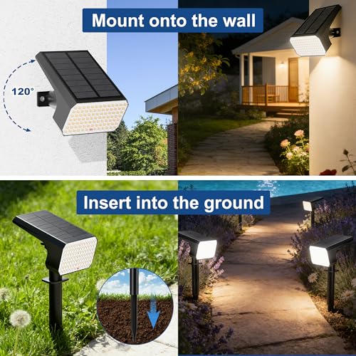 12 Pack Solar Spot Lights Outdoor Waterproof IP65 (12 Count)