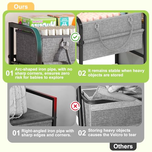 2In1 Baby Diaper Caddy Organizer and Storage