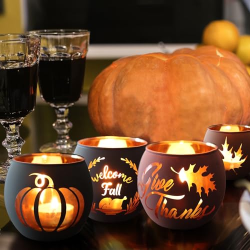Thanksgiving Votive Candle Holder Set of 12 (6 Count)