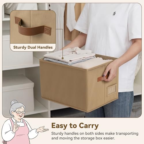 Closet Shelf Baskets with Label (3 Count)