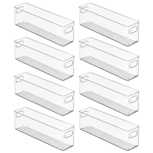 Plastic Bathroom Storage Container Bins w (8 Count)