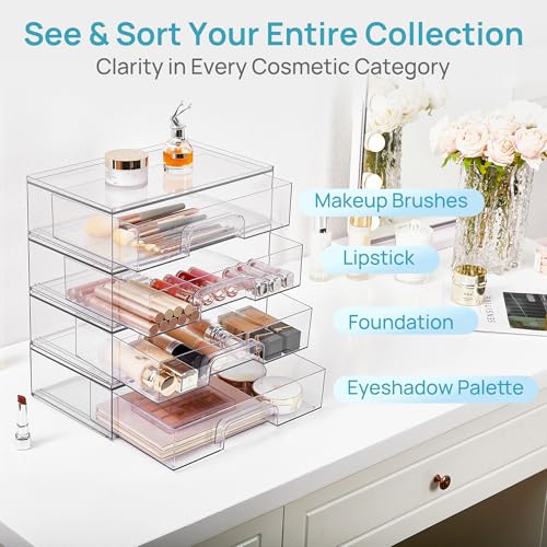 Clear Stackable Storage Drawers (2 Count)