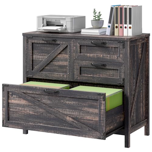 Lateral File Cabinet with 4 Drawers for Home Office