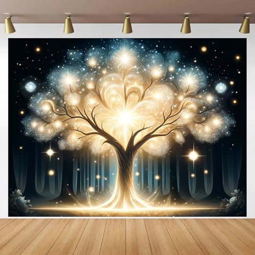Blacklight Tapestry Tree of Life Party Wall Decor 78 x 59 Inch
