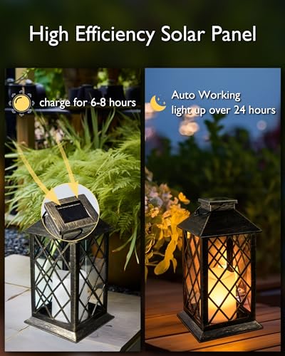 2 Pack 13'' Copper Solar Lanterns (2 Count)
