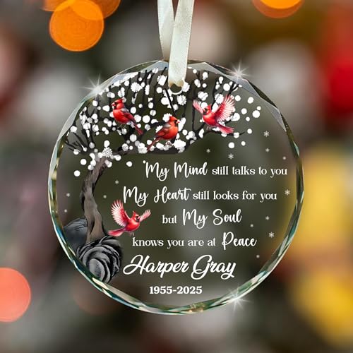 Personalized Cardinal Christmas Ornament Red Bird Ornament Christmas Memorial Birthday for Family Friends