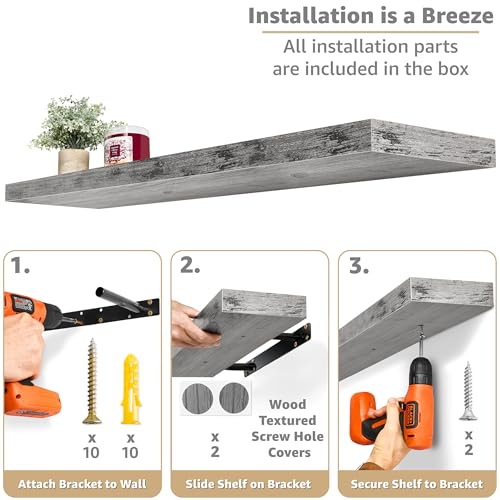 Floating Shelves for Wall Storage (3 Count)