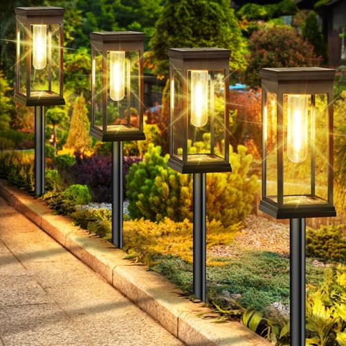 6 Pack Solar Pathway Lights Outdoor (6 Count)