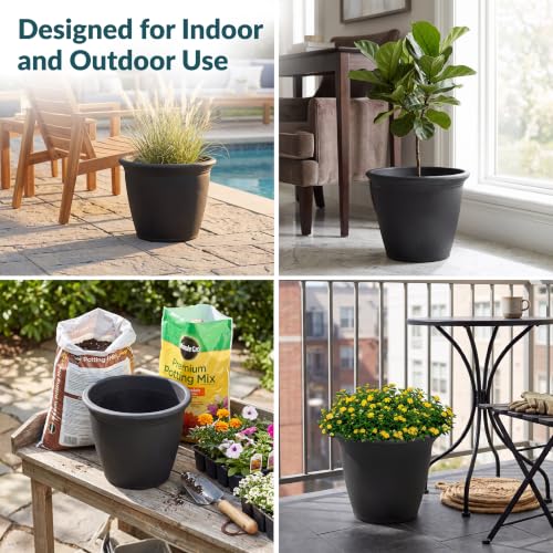 Sunnydaze Anjelica 15.25'' Large Plastic Planter Pot for Plants