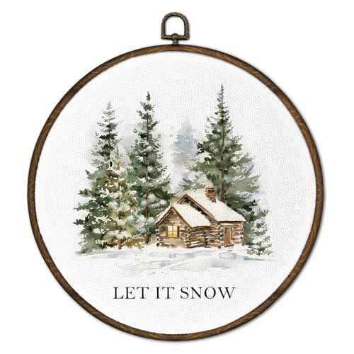 Vintage Winter Snow Wall Art Decor Framed