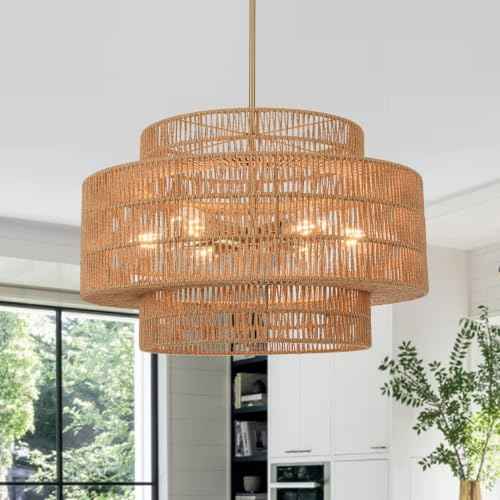 6 Light Large Boho Chandelier for Dining Room 3