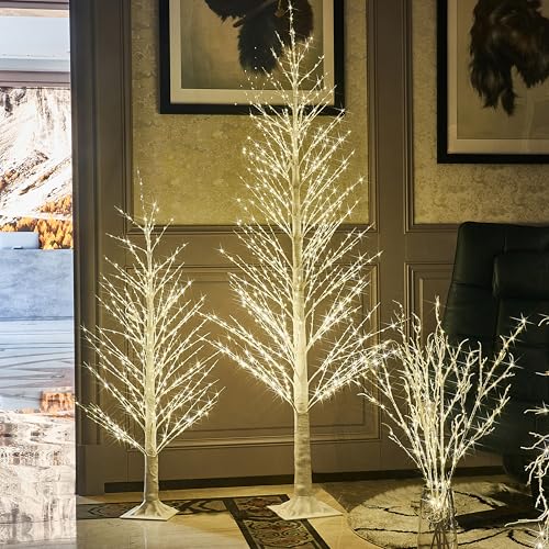 Lighted White Tree Alpine 6FT 810 LED Fairy Lights