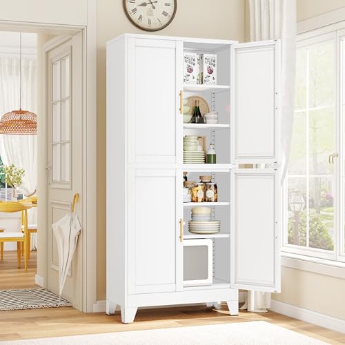 75.2" Tall Metal Pantry Cabinet