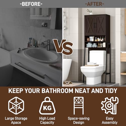 Metal Frame Over The Toilet Storage Cabinet