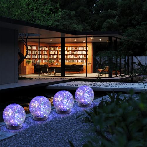 Solar Globe Lights Outdoor Waterproof (2 Count)