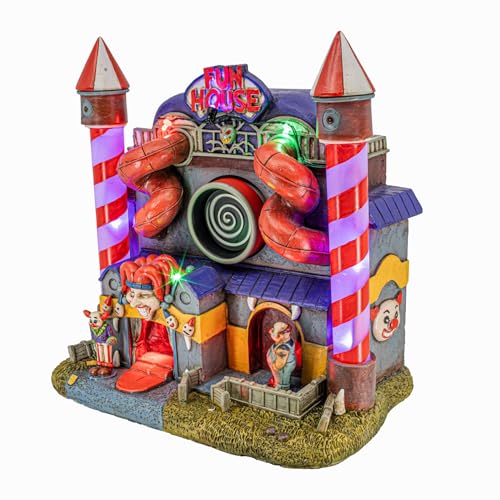 Carnival Funhouse Clown Theme Spooky Halloween Village Multi