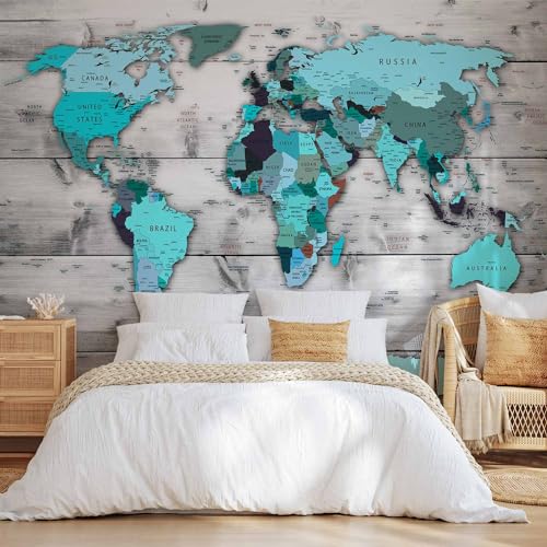 Wall Mural World Map 193x138 in (10 Count)
