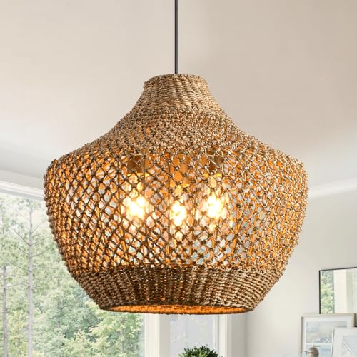18.9”Large Rattan Chandelier 3