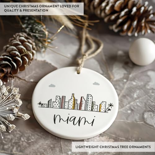 Round Ceramic Porcelain Christmas Tree Keepsake Gift