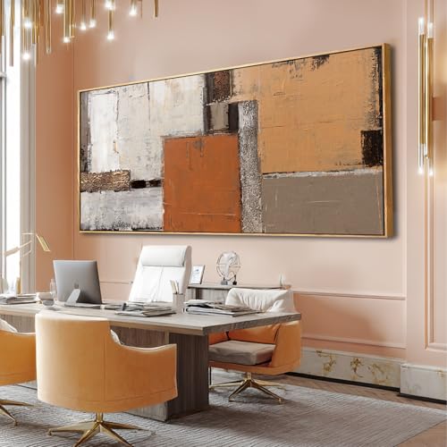 Modern Wood Wall Decor Geometric Wall Art Abstract Decorative Painting 32"x70" Large Pictures for Bedroom Decorations for Office