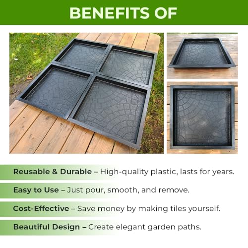 Plastic Molds Concrete Set Patio Paving Mold 4pcs