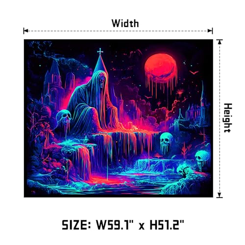 UV Reactive Halloween Tapestry