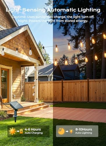 58FT Solar String Lights Outdoor