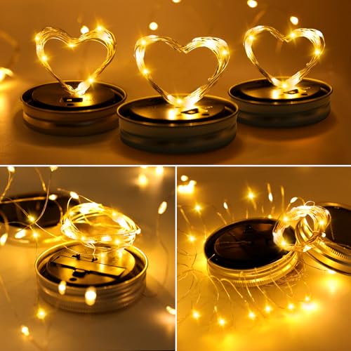 Mason Jar Solar Lights for Outside (12 Count)