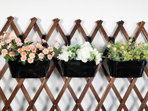 10" Metal Hanging Planter for Railing with Detachable Hooks (8 Count)