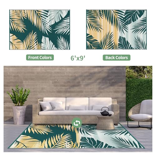 Outdoor Rug Waterproof Plastic Rugs for Patio (54 Sq Ft)