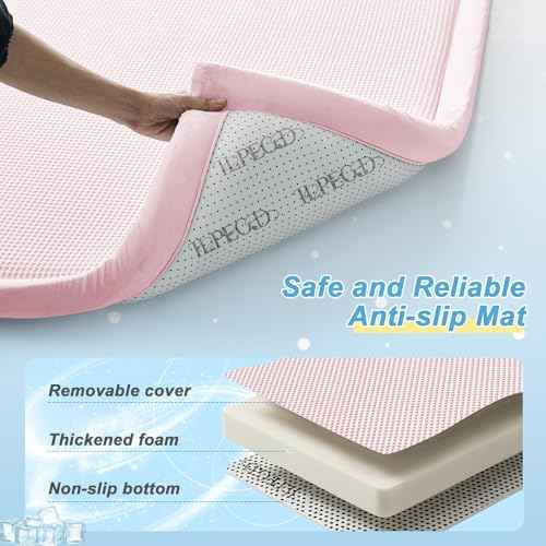 Baby Play Mat for Floor Nursery Rug Muscle Area Playroom Rug Elastic Foam 79x110" Playpenmat Elastic Foam 1.3" Thick Crawling Mat for Babies