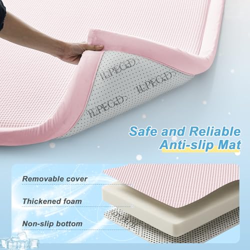 Baby Play Mat for Floor Nursery Rug Muscle Area Playroom Rug Elastic Foam 50x50" Playpenmat Elastic Foam 1.3" Thick Crawling Mat for Babies