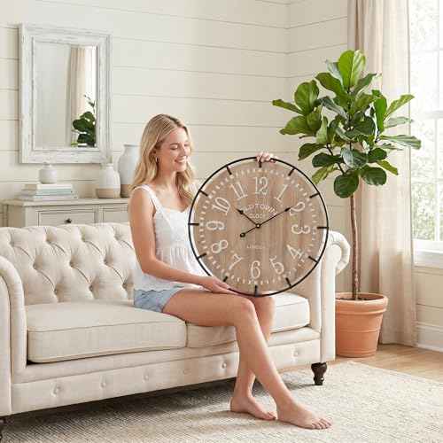 24 Inch Large Farmhouse Wall Clock