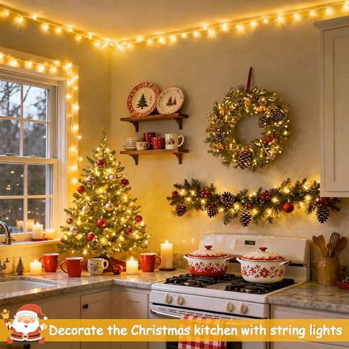 100 LED String Lights Indoor Bedroom Warm White Christmas Lights (33 Foot)