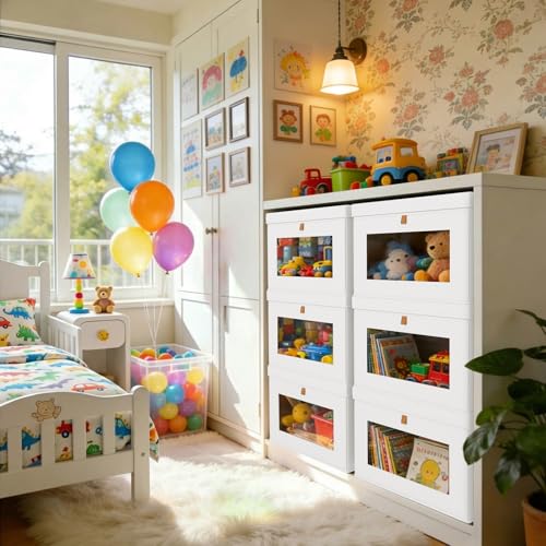 Storage Bins with Lids (6 Count)