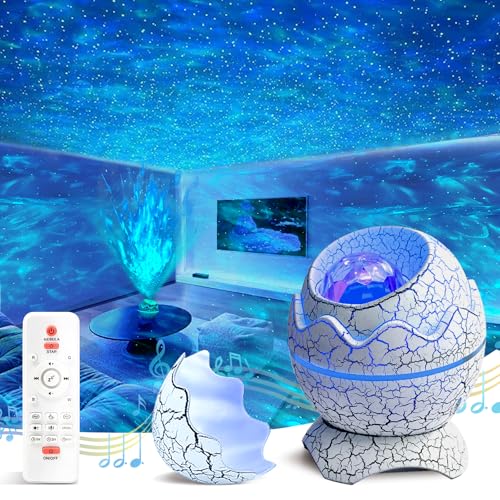 Dinosaur Egg Galaxy Projector an Aurora Projector with Bluetooth Speaker & White Noise
