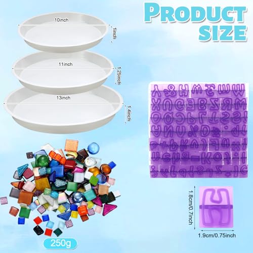 3 Set 13 in 11 in 10 in Stepping Cement Stones Kit for Kid DIY Craft (5 Count)