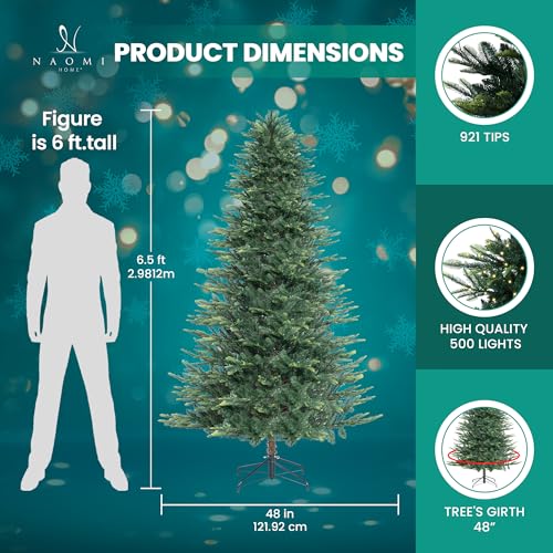 Lujan 6.5ft Prelit Aritificial Christmas Tree with 921 Branch Tips