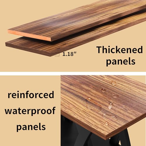 47" Farmhouse Coffee Table with Storage Shelf
