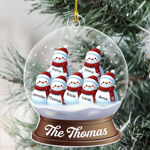 Personalized Family Christmas Acrylic Ornament 2024