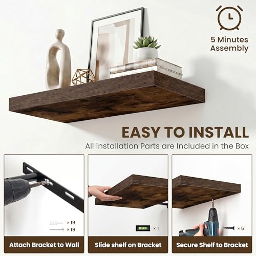 55 Inch Floating Shelves for Wall