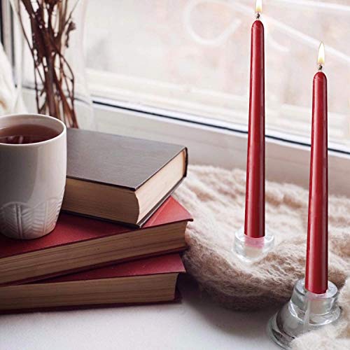 14 Pack Dark Red Taper Candles 12 Inch Tall 3 (14 Count)