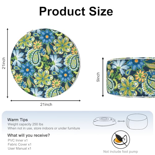 Inflatable Ottoman Stool D21 xH9 for Outdoor
