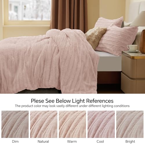 Faux Fur King Size Comforter Set