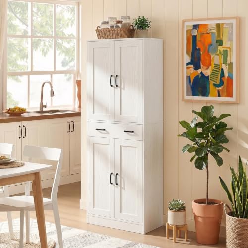 Rustic White Kitchen Pantry