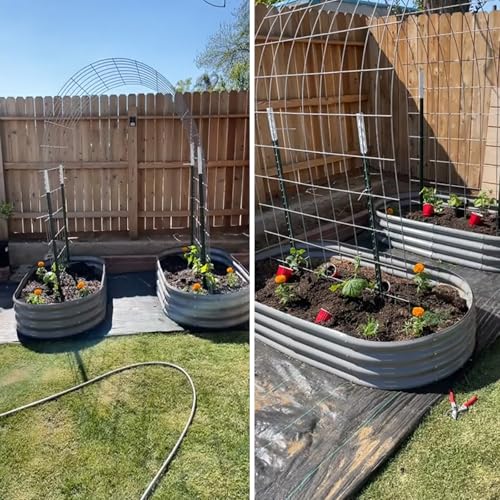 4 Pack 6x3x1FT Galvanized Raised Garden Bed Large Metal Planter Box Kit Elevated Raised Garden Planters for Outdoor Plants (4 Count)