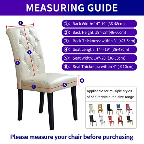 Stretch Chair Covers for Dining Room Set of 6