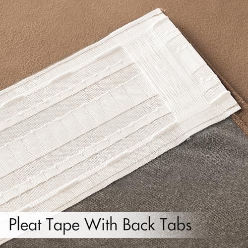 Blush Beige Velvet Pinch Pleat Blackout Curtains W52 X L108 Inches (2 Count)